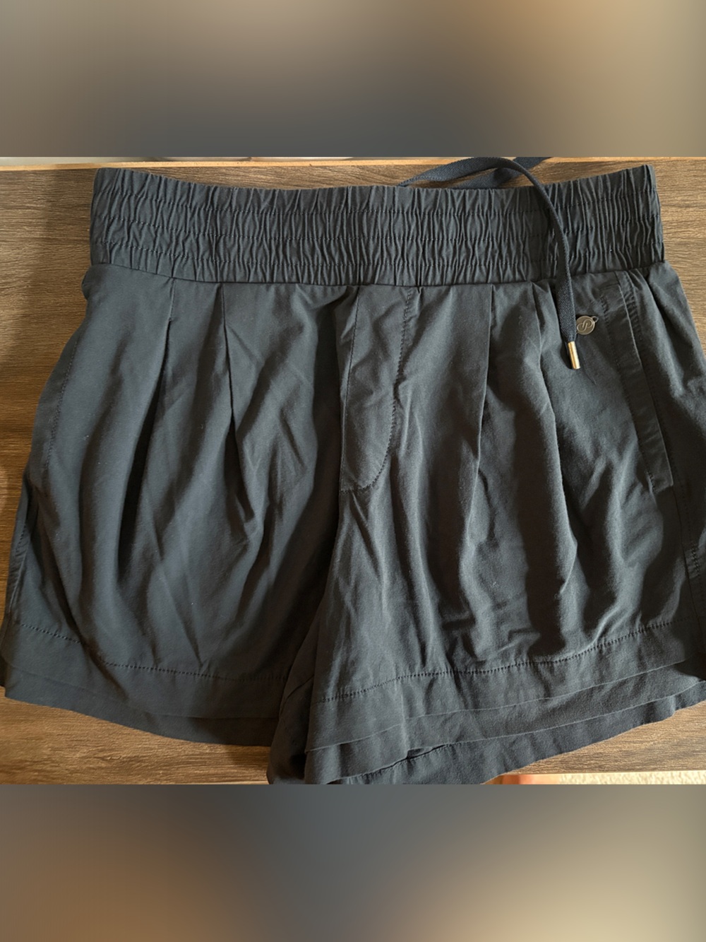 CALIA by Carrie Underwood Black High-Waist Pleated Athletic Shorts